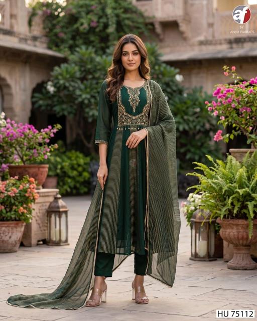 Anju fabrics HU 75112 kurtis at wholesale price in delhi